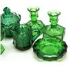 Image 2 : EMERALD GREEN FOSTORIA COIN PATTERN GLASSWARE