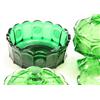 Image 3 : EMERALD GREEN FOSTORIA COIN PATTERN GLASSWARE