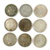 Image 1 : 9 MORGAN & PEACE SILVER DOLARS F TO XF