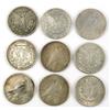 Image 4 : 9 MORGAN & PEACE SILVER DOLARS F TO XF