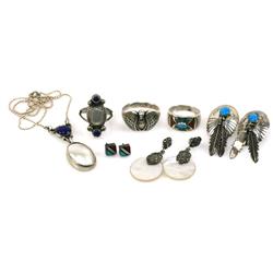 SOUTHWESTERN STERLING SILVER JEWELRY LOT