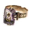 Image 1 : ANTIQUE LADIES 10K GOLD AMETHYST & DIAMOND RING