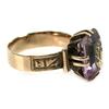 Image 2 : ANTIQUE LADIES 10K GOLD AMETHYST & DIAMOND RING