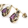 Image 2 : LADIES 10K GOLD AMETHYST & DIAMOND JEWELRY SET