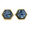 Image 1 : LADIES 14K YELLOW GOLD OPAL MOSAIC EARRINGS