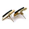 Image 2 : LADIES 14K YELLOW GOLD OPAL MOSAIC EARRINGS