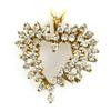 Image 1 : LADIES 14K YELLOW GOLD 1CTW DIAMOND HEART PENDANT
