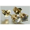 Image 2 : LADIES 14K YELLOW GOLD 0.5 CTW DIAMOND EARRINGS
