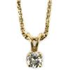 Image 1 : LADIES 14K GOLD 1/4 CT DIAMOND SOLITAIRE NECKLACE