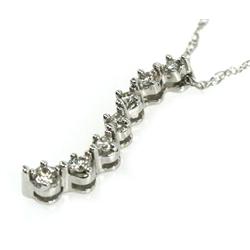 LADIES 14K WHITE GOLD DIAMOND JOURNEY NECKLACE