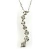 Image 2 : LADIES 14K WHITE GOLD DIAMOND JOURNEY NECKLACE