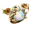 Image 2 : LADIES 10K YELLOW GOLD OPAL & DIAMOND JEWELRY SET