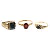Image 1 : LOT OF ANTIQUE YELLOW GOLD INTAGLIO SAPPHIRE RINGS