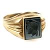 Image 2 : LOT OF ANTIQUE YELLOW GOLD INTAGLIO SAPPHIRE RINGS