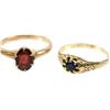 Image 3 : LOT OF ANTIQUE YELLOW GOLD INTAGLIO SAPPHIRE RINGS