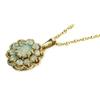Image 2 : LADIES 14K YELLOW GOLD & MILKY OPAL NECKLACE