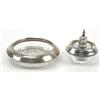 Image 1 : FRANK WHITING STERLING & GLASS ASHTRAY & LIGHTER