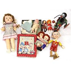 ANTIQUE DOLLS PINOCCHIO IDEAL DOLL RAGGEDY ANN