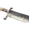 Image 2 : MASSIVE BLACKSMITH FORGED STAG HANDLE BOWIE KNIFE
