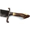 Image 3 : MASSIVE BLACKSMITH FORGED STAG HANDLE BOWIE KNIFE