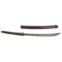ANTIQUE BURMESE DHA SWORED AND SCABBARD