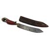 Image 1 : CARVED HANDLE MIDDLE EASTERN KNIFE WITH SCABBARD