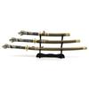 Image 1 : SET OF DECORATIVE FAUX ASIAN SWORDS WITH RACK