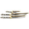 Image 2 : SET OF DECORATIVE FAUX ASIAN SWORDS WITH RACK