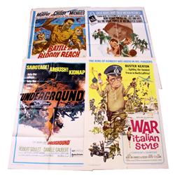 LOT OF FOUR WWII MOVIE POSTERS