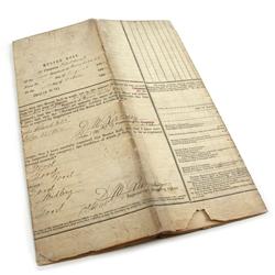 1864 MUSTER ROLL SHEET 100TH REG PENNA VOLUNTEERS