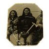 Image 1 : INDIAN TINTYPE WITH PEACE PIPE AND BATTLE AXE