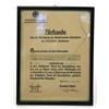 Image 1 : WWII GERMAN 1935 NAZI PARTY CERTIFICATE FRAMED