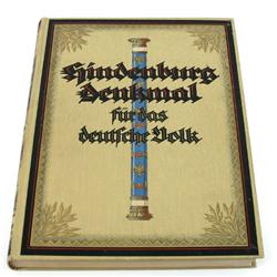 GERMAN BOOK HINDENBURG MEMORIAL 1925
