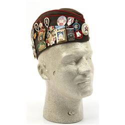 SOVIET CAP WITH INSIGNIA & SOUVENIR MEDAL ARCHIVE