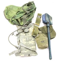 US ARMY GEAR HYDRATION SHOVEL CANTEEN & BAG
