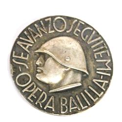 WWII ITALIAN MUSSOLINI BADGE