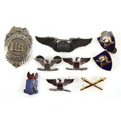 US MILITARY INSIGNIA DUIS BADGE STERLING WINGS