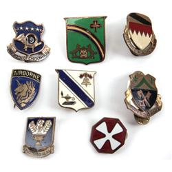 LOT OF 9 DISTINCTIVE MILITARY INSIGNIA WWII