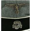 Image 2 : REPRODUCTION WWII SS OFFICER VISOR CAP