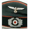 Image 2 : REPRODUCTION WEHRMACHT PANZER OFFICER VISOR CAP
