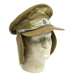 REPRO WWII LUFTWAFFE OFFICER DESERT FIELD CAP
