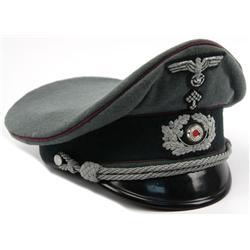 QUALITY REPRODUCTION WWII GERMAN VISOR CAP