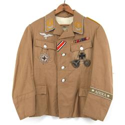 REPRODUCTION WWII LUFTWAFFE AFRIKA CORPS TUNIC