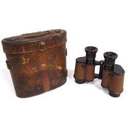 WWII US NAVY GUN FACTORY BINOCULARS WITH CASE