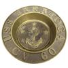Image 2 : USS SARATOGA CV 60 BRASS ASHTRAY