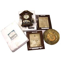 CONFEDERATE CLOCK CHARGER & OTHER COLLECTABLES