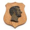 Image 1 : BRONZE ON WOOD SHIELD ABRAHAM LINCOLN PLAQUE