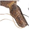 Image 3 : TWO TOOLED LEATHER PISTOL BELTS WITH HOLSTERS