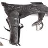 Image 4 : TWO TOOLED LEATHER PISTOL BELTS WITH HOLSTERS