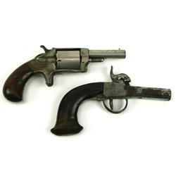 TWO ANTIQUE 19TH CENTURY PISTOLS